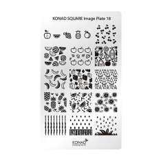 Placa de design retangular Konad C18