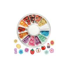 Peggy Sage Carousel Flower and Fruit Nail Art Decorations | 144 ornamentos