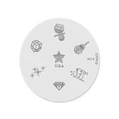 Placas de estampagem de prego redondo Konad m14 1 unidade