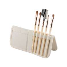 Kit de escovas de olhos So Eco Vegan + Bolsa de Higiene | 4 escovas e 1 pente para sobrancelhas e cílios