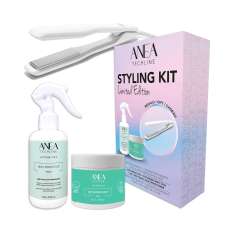 Anea Techline Kit protetor térmico de cabelo 175ml + cera texturizante fosca 50ml + presente mini alisador de cabelo