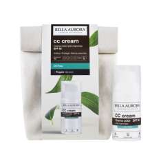 Bella Aurora Pack CC Creme Antimanchas FPS50+ Sem Óleo 30ml + Bolsa de Higiene Pessoal