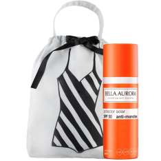 Conjunto de protetor solar antimanchas Bella Aurora para pele oleosa FPS50 50ml + bolsa de maiô