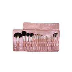 Manta de maquiagem profissional para 18 pincéis - rosa