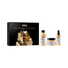Glacial Utopia Trio Shampoo + Máscara + Óleo Absolut Repair 10 em 1 para cabelos danificados e secos