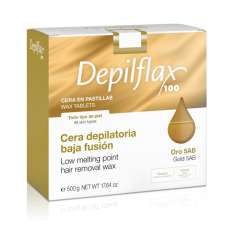 Depilflax Caixa de Cera Depilatória de Baixo Fusão Ouro 500GR