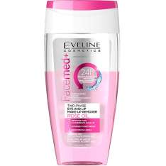 Eveline Cosmetics Facemed + Desmaquilhante Bifásico para Olhos e Lábios | Removedor de maquiagem bifásico 150ml