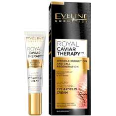Eveline Cosmetics Royal Caviar Therapy Redução de rugas e regeneração celular | Creme para Olhos e Pálpebras 15ml
