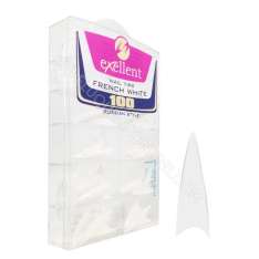 Excelente Pontas para Unhas Branco Russo Estilo 100 unid.