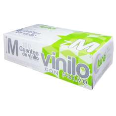 Luvas de vinil com pó médio 100 unidades