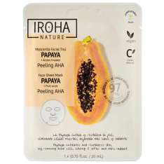 Iroha Nature Máscara facial de tecido peeling AHA com mamão 20ml