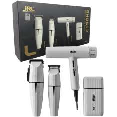 JRL KIT3 Onyx Clipper+Trimer+Barbeador+Forte Pro Branco