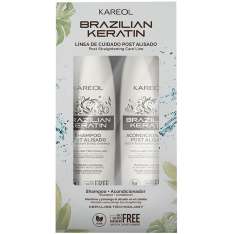 Kareol Kit Queratina Brasileira Shampoo Pós Alisamento 300ml + Condicionador 300ml