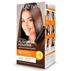 Kativa Keratin Straightening Kit de Alisado Antifrizz con Keratina 50ml Champú + 150ml Mascarilla + 30ml Acondicionador