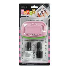 Selo de fantasia Konad + raspador + 2 esmaltes