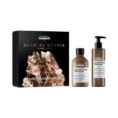 L'Oreal Professional Glacial Chest Utopia Duo Shampoo + Sérum com Absolut Repair Molecular Rinse para cabelos danificados