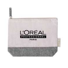 Bolsa de toalete em tecido L'Oreal Professionnel com zíper