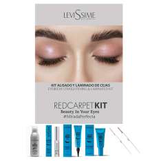 Levissime Red Carpet Kit para alisar e laminar sobrancelhas.