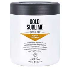 Light Irridiance Gold Sublime Restruturant Mask com Queratina - Tratamento Queratina | para cabelo danificado 1000ml