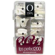 Pontas de unhas orgânicas perfeitas 200 unidades brancas