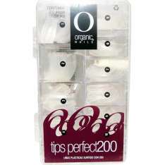 Pontas de unhas orgânicas Perfect 200 unidades transparentes