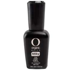 Gel Top Coat para Unhas Orgânicas Leitoso 15ml.