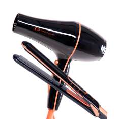 Perfect Beauty SP Pacote Edição de Cobre Perfeito Secador de Cabelo Profissional 2200W + Alisador de Cabelo Profissional Edição de Cobre