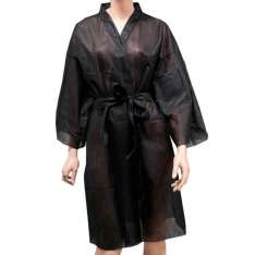 Saco Pollié com 10 Kimonos Descartáveis Pretos