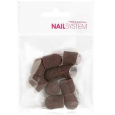Pacote de sistema de unhas profissional de 10 tampas de grão médio 13x19mm