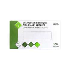 Luva de exame de vinil natural sem pó Prolimax 100 u.