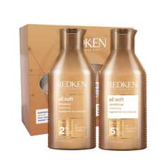 Redken All Soft Spring Chest Shampoo + Condicionador para cabelos quebradiços 300ml