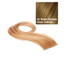 Extensões de cabelo invisíveis com clipe Seiseta B-Cover 50/55 cm 1 unidade 14. Loiro cobre dourado claro