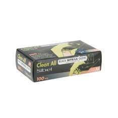 Luvas de nitrilo pretas médias Sibel 100 unid.