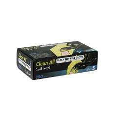 Luvas pequenas de nitrilo pretas Sibel 100 unid.