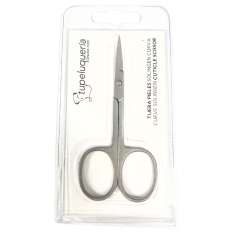 Tesoura curva de aço inoxidável para salão de cabeleireiro para pele de unhas 9,3 cm