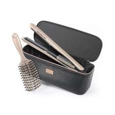 Ultron Luxury Gift Set Pacote com chapinha Enyi + escova Proflex Champagne