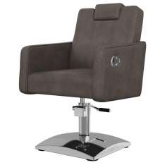 Poltrona reclinável Versa Plus com base cromada marrom