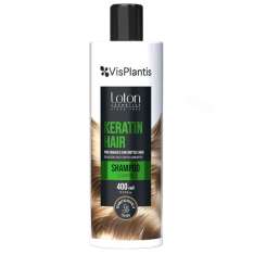 VisPlantis Keratin Hair Shampoo com Queratina para cabelos danificados e quebradiços 400ml