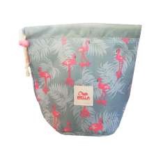 Bolsa de higiene com estampa de flamingo Wella