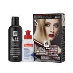 Yamá Beauty Yamaliss Liss Repair Kit Alisado Brasileño de Keratina 120ml + Yamasterol Crema Acondicionadora 90gr para Cabellos Rubios