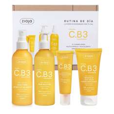 Pacote de rotina de cuidados faciais de dia Ziaja Vitamin C.B3 com niacinamida